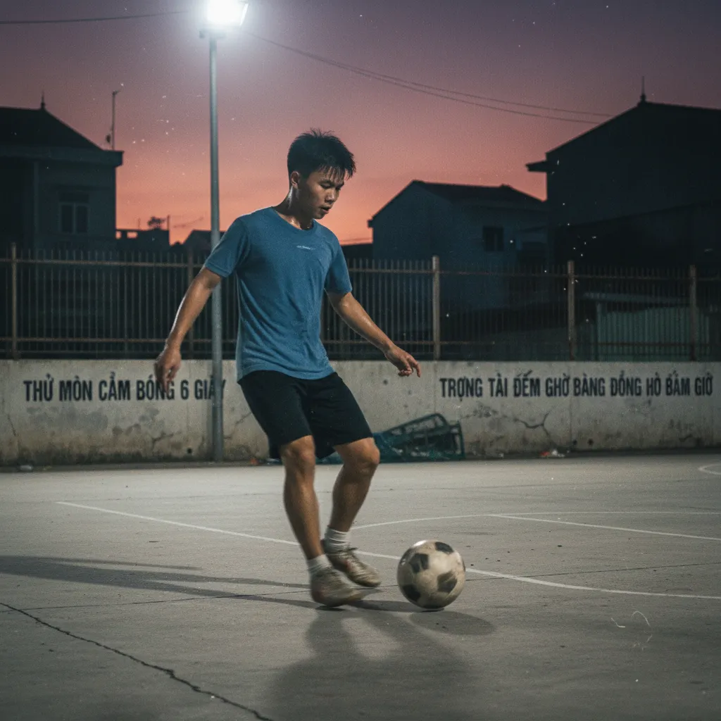 Thủ môn chuẩn bị phát bóng